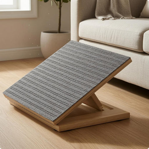 Adjustable Wooden Dog Ramp Non-Slip Surface Adjustable Incline Ramp Light Wood Animal Support for Small Pets, Dogs, Stairs