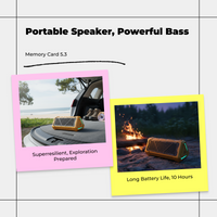 Portable Waterproof Outdoor Car Speaker, Mini Bass Device