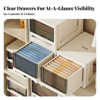 Stackable Storage Drawer Foldable Closet Organizer Space efficient for Homeowners