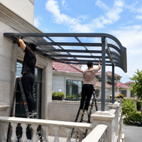 Wall-Mounted Awning, Front of Entrance, Sun Shade, Balcony, Aluminum Alloy, Terrace Roof, Rain Protection, Sun Protection