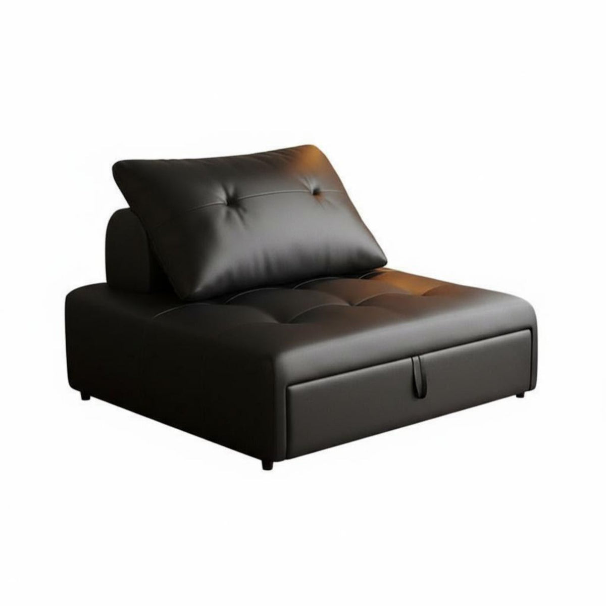 Multi-Functional Pull-out Sleeper Armchair Space-Saving Armless Pull-out Single Bed Easy Conversion Living Room Furniture Long-Lasting for Apartment Dwellers, Students, Office Workers, Small Areas, Bedroom