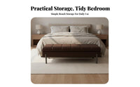 Light Luxury Design End of Bed Bench Comfortable Seating Upholstered Bed End Ottoman High-Resilience Cushion Modern Long Stool Multifunctional for Homeowners, Families, Pet Owners, Living Room, Hallway, Walk-in Closet