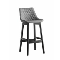 Wooden Frame Bar Stool with rearrest Counter Chair Curved rear Support