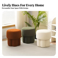 Mushroom Pouf Boucle Texture toadstoolShaped Pouf space-saving Size for Small areas