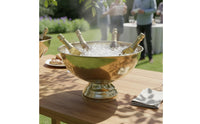 Champagne Bowl 304 Stainless Steel Vino Chiller Electroplated Finish Champagne Chiller for Bartenders, Bar, Party, Restaurant
