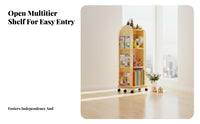 Mobile Rotating Book Rotating Book standDegree Rotation children's Book Storage Unit Multi-Functional Space-Saving for Children