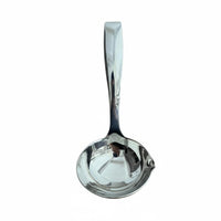 Soup Ladle with Pouring Spout Rustproof Pour Spout Soup Ladle Single-Piece Construction Long Handle Serving Spoon for Buffet