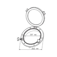 Round Boat Porthole Tempered Glass Porthole Window ABS Anti-Aging Shell