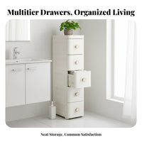Slim Gap Storage Tower Space-Saving Drawer Unit Easy to Clean for Office Workers