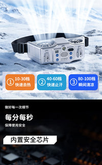 环腰挂腰冷风扇 USB制冷充电迷你户外小风扇便携式穿戴降温神器