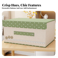 foldable textile container with Lid Foldable Design Household Storage for households
