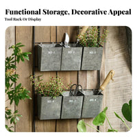 6compartment Wall Organizer Vintage Design Storage Rack Multi-Compartment