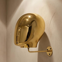 Wall-Mounted Mannequin Head Holder Reflective Wall Mounted Hairpiece Stand Metal
