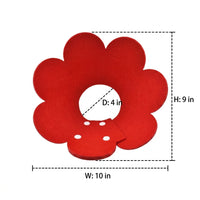 Soft Pet Neck Recovery, Solid Felt Material Flower Design for Post-Surgery Pet Care, Adjustable Anti Bite Lick Secure Guard