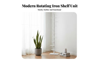 Rotating Bookshelf Unit Modern Industrial Design Vertical Rotating Shelf