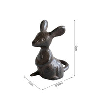 Rustic Decor Vintage Look Cast Iron Figurine Desktop-Friendly