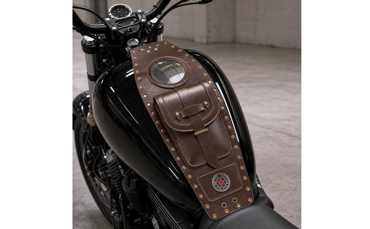 MotorcycleFront Bag Simple Installation Motorcycle Front Bag with Window Heavy Duty for Cruise Riders, Commuters, Road Trips