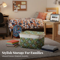 Foldable Quilt Bag Large Capacity Clothes Container closure for Moving