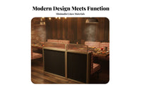 Light Luxury Design Restaurant Low Partition Fence Creates Private Space Booth Wall Long-Lasting Frame Room Separator Decorative Accent for Cafe Owners, Restaurants, Dining Areas, Cafes, Hotel