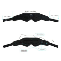 3D Contoured Sleep Mask with Hollow Nose Bridge, Bluetooth, Memory Foam, Detachable