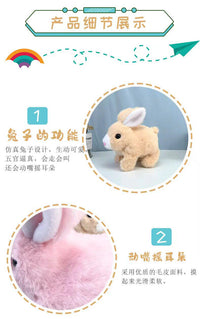Electric Plush Rabbit Toy with Movement and Sound