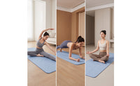 Textured Exercise Mat with Carrying Strap Long-Lasting Exercise Mat with Strap Portable Lightweight for Stretching