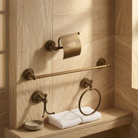 4 Pieces Lavatory Hardware Set Wall-Mounted Lavatory Accessories Set Easy to Install Toilet Paper Holder