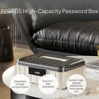 Password Storage Box with Dual-Layer Organizer