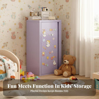 Single-Door Locker Cabinet long-lasting Cartoon creature Cupboard Lockable for young children