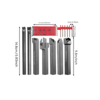 7 Pieces 12mm Shank Lathe Tool Kit Long Service Life for Machinists
