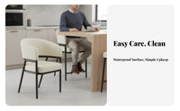 Upholstered Dining Armchair with Armrests Dining Armchair Elegant Design Thickly Padded for Diners, Living Room, Bedroom, Office