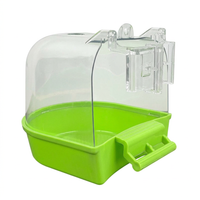 Bird Bath Cage Supplies Parrot Bath Tub Shower, Hanging Bathtub for Pet Bird Enr #variant:Green
