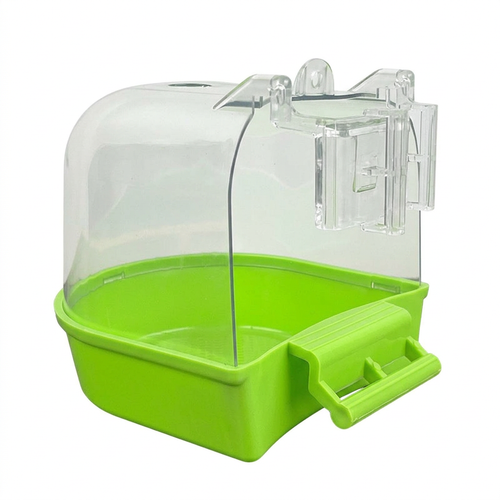 Bird Bath Cage Supplies Parrot Bath Tub Shower, Hanging Bathtub for Pet Bird Enr #variant:Green