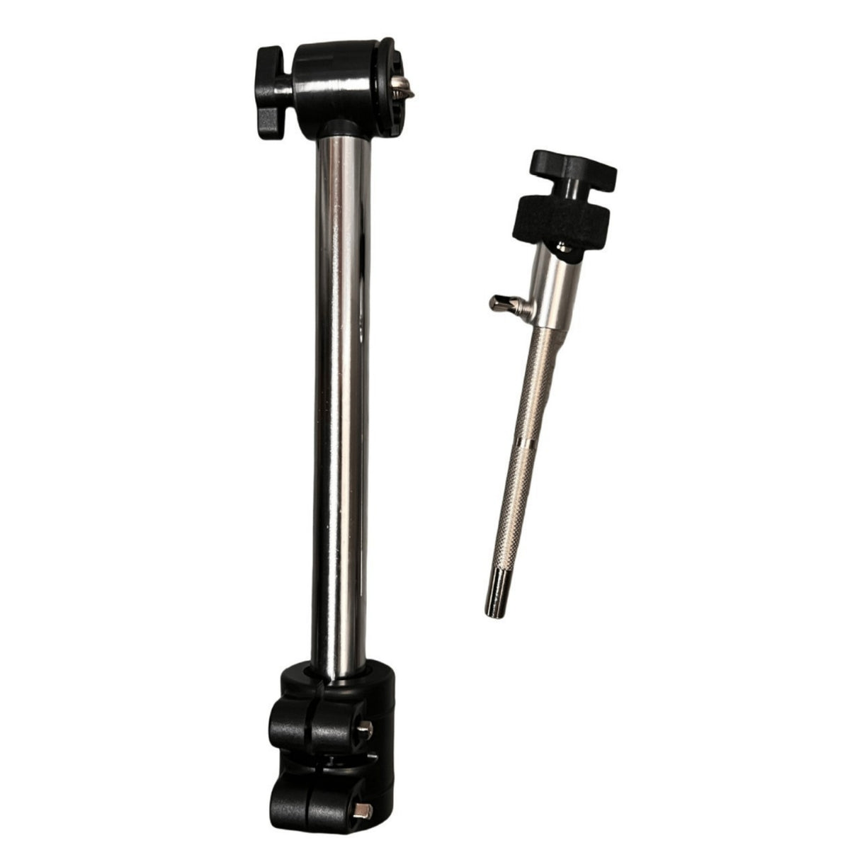 Two-Section Cymbal Stand Rod with Felt Washer Chrome-Finished Cymbal Rod Adjustable Attachment Modular for Drummers, Percussionists, Live Stage, Recording Studios, Rehearsal Rooms