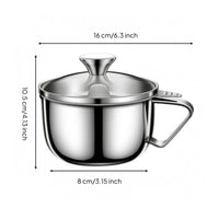 Lidded Egg White Separator Perforated Egg White Separator Cup Polished Silver