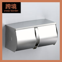 304 Stainless Steel Toilet Paper Holder with Shelf, Square, Polished