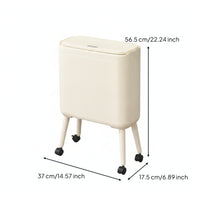 Press-Top Trash Bin Minimalist Trash Can with Lid Easy to Use for Office