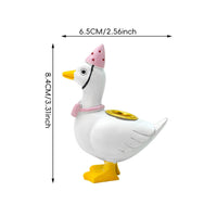 Goose Candle Holder Miniature Candlestick with Round Base Mini