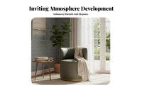 Light Luxury Design Upholstered Barrel Chair Modern Design Barrel Armchair Comfortable Cushioning Seating Furniture Cozy Backrest for Business Owners, Interior Designers, Reception Area, Hotel, Bedroom, Living Room