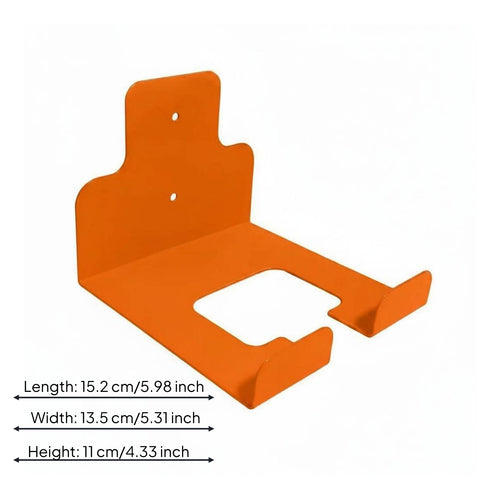 Wall-Mounted Tool Holder Bent Plate Metal Storage Bracket Orange