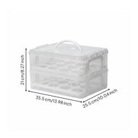 Stackable Cupcake Carrier Reusable Multi-Layer Dessert Box Clear View Tiered Food Storage Holder for Caterers, Potluck, Picnic