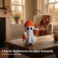 Cute Spirit Statue with Pumpkin Bucket