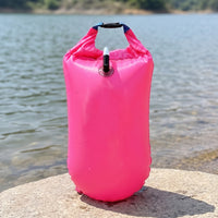 High-Visibility Inflatable Swim Buoy Open Water Swimming Safety Buoy Lightweight Swim Bubble Portable for Swimmers, River Swims, Beach