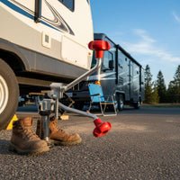 2 Pieces Universal Fit Vehicle Hitch Lifting Device Crank Strong Steel Construction Vehicle Lifting Device Handle for RV