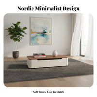 TV Stand Coffee Table Set Strong Load-Bearing Coffee Table and TV Stand Set Scratch-Resistant Entertainment Center for Small Apartments