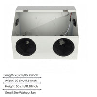Sleeve Ports Polishing Guard Box Hinged Lid Grinding Enclosure Box Side Openings