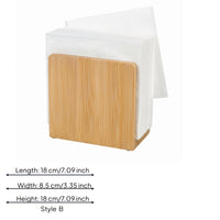 Wooden Napkin Holder Rectangular Upright Tissue Organizer Easy to Grab