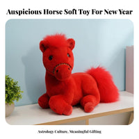 Equine Plush Stuffed Creature Giftable Horse Stuffed Toy Stuffed Horse Doll Soft Cute Design for Children, Presentation