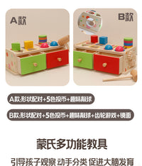 Montessori Early Learning Color Sorting Coin Box Shape Matching Blocks Educational Toy for Toddlers