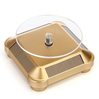 Solar Powered Rotating Display Stand for Watches, Phones, Glasses
